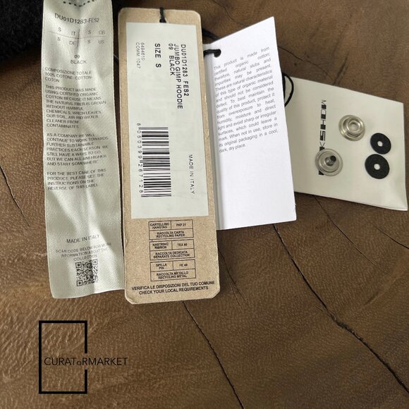 Rick Owens DRKSHDW: Jumbo Gimp Hoodie Press Stud Button Sealed Zip SS24 Lido - Picture 9 of 16